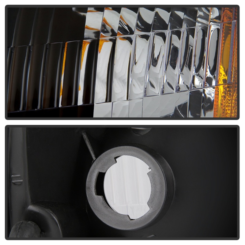 Ford Escape Headlights - SPYDER - OEM Style - Black - `01-`04