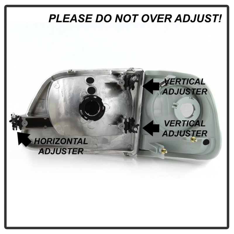 Ford F-150 Headlights - SPYDER - OEM Style Headlights w/Corner - Chrome - `97-`03