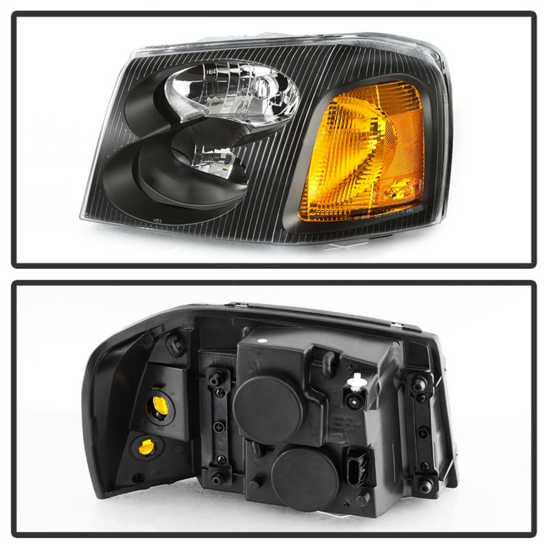 GMC Envoy Headlights - SPYDER - OEM Style - Black - `02-`09
