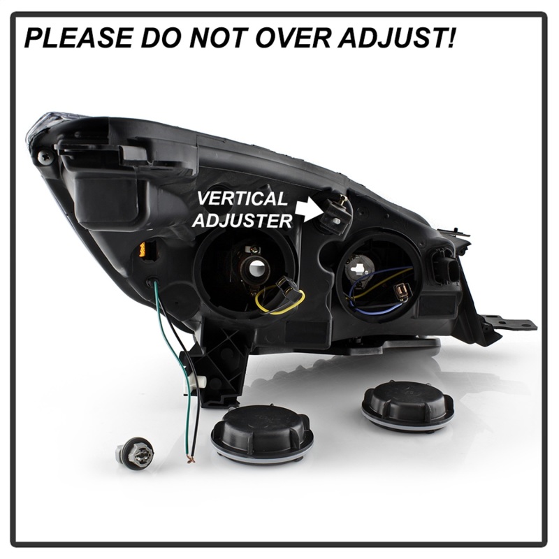 Ford Escape Headlights - SPYDER - xTune LED Light Bar Halogen Projector - Black - `13-`16