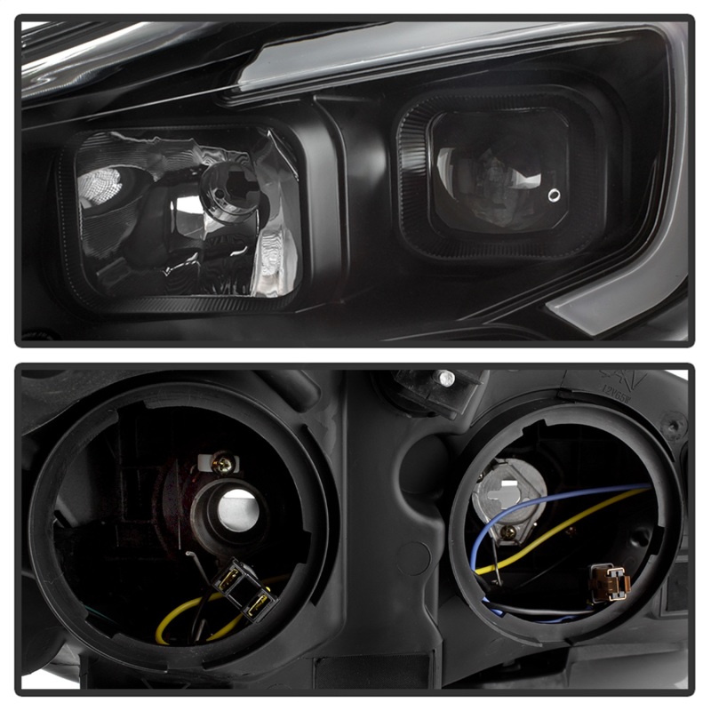 Ford Escape Headlights - SPYDER - xTune LED Light Bar Halogen Projector - Black - `13-`16