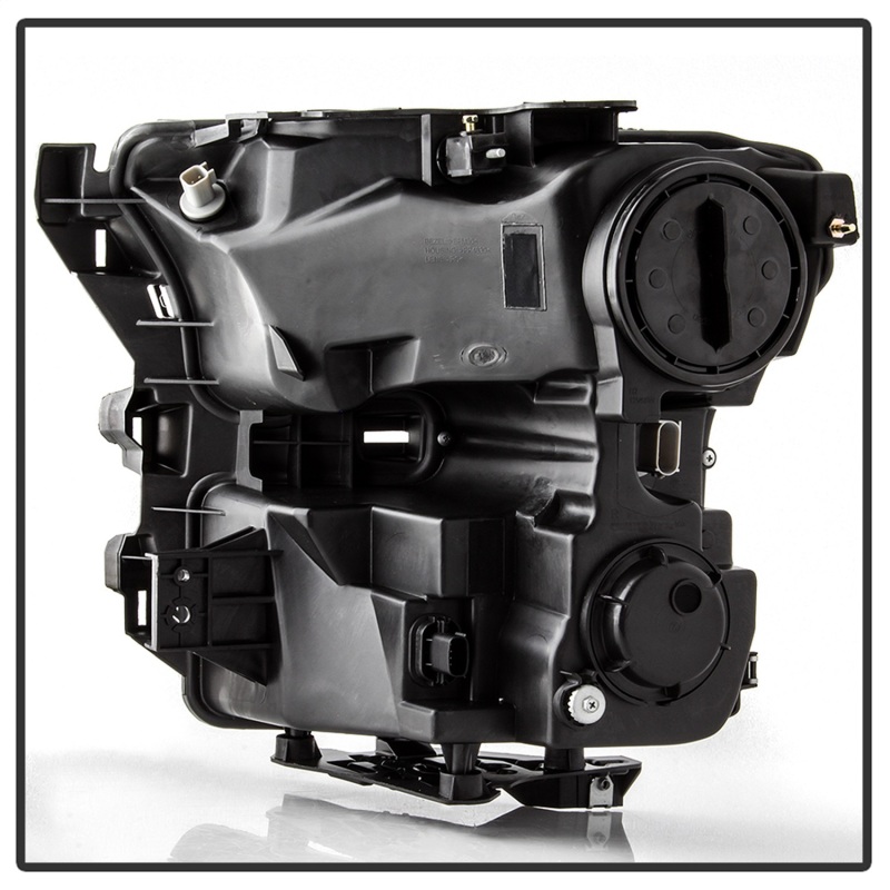 Ford F-150 Headlights - SPYDER - DRL LED Light Bar Projector - Black Smoke - `15-`17