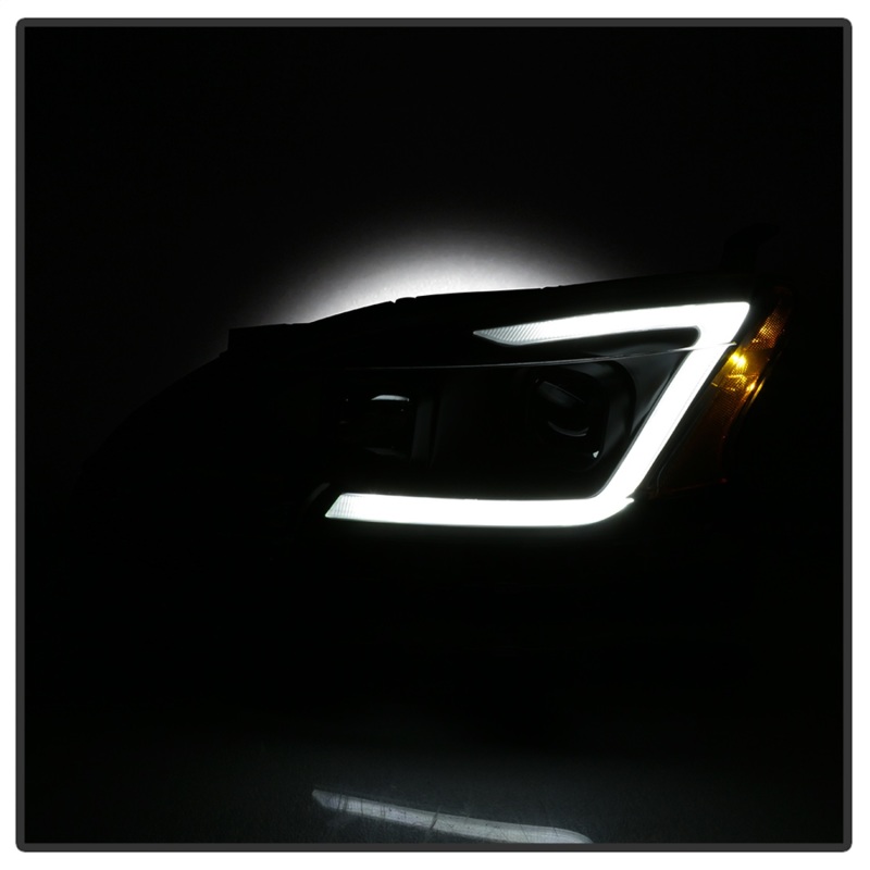 Nissan Sentra Headlights - SPYDER - DRL LED Light Bar Halogen Projector - Black - `13-`15