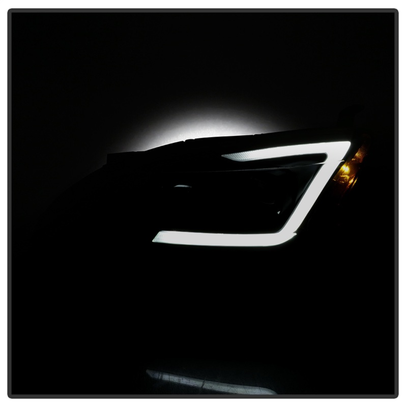 Nissan Sentra Headlights - SPYDER - DRL LED Light Bar Projector - Black Smoke - `13-`15