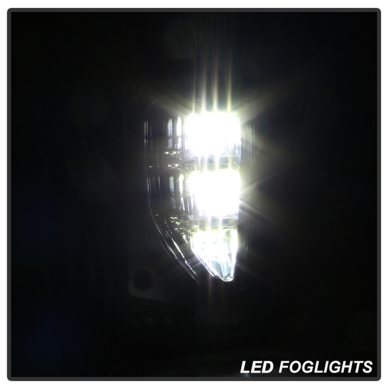 Chevrolet Silverado 1500 Fog Lights - SPYDER - OEM Style Full LED w/Switch - Clear - `16-`18