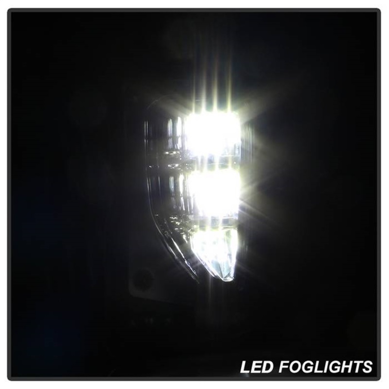 Chevrolet Silverado 1500 Fog Lights - SPYDER - OEM Style Full LED w/Switch - Clear - `16-`18