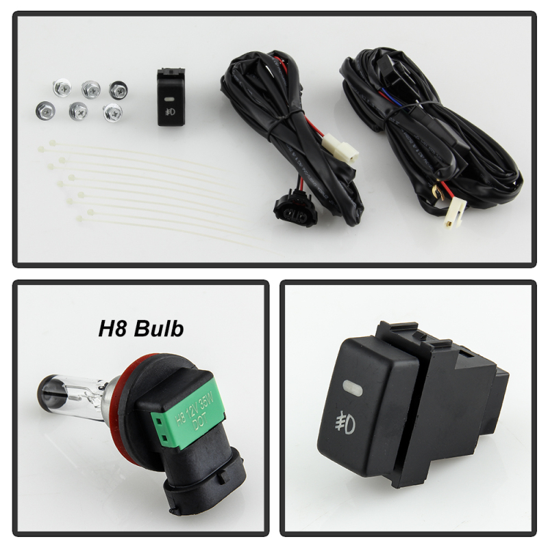 Nissan Titan Fog Lights - SPYDER - OEM Style w/Switch - Clear - `16-`18