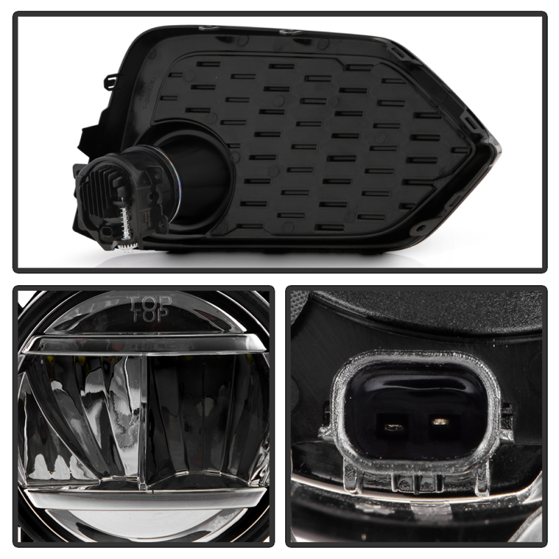 Honda Civic Hatchback Fog Light Assembly - SPYDER - OEM LED w/Switch - Clear - `16-`17