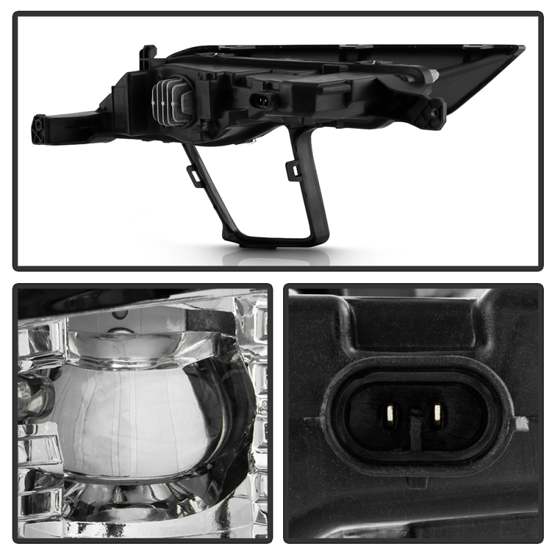 Ford Explorer Fog Lights - SPYDER - Full LED w/Switch - Clear - `18-`19