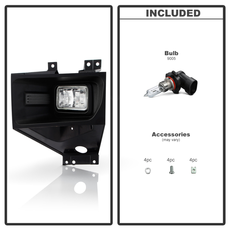 Ford F350 Fog Light - Left - SPYDER - OEM Style LED - Clear - `17-`19