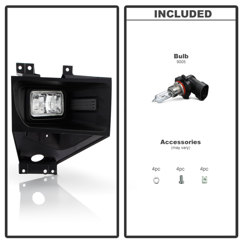 Ford F250 Fog Light - Right - SPYDER - OEM Style - Clear - `17-`19