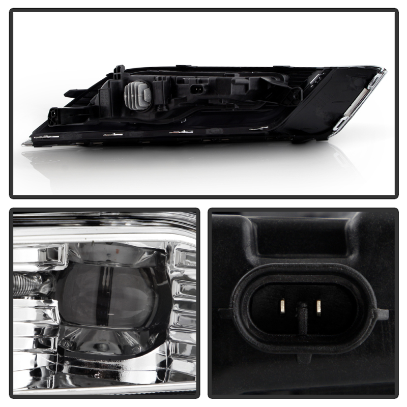 Ford Fusion Fog Lights - SPYDER - OEM Full LED w/Switch - Clear - `17-`18