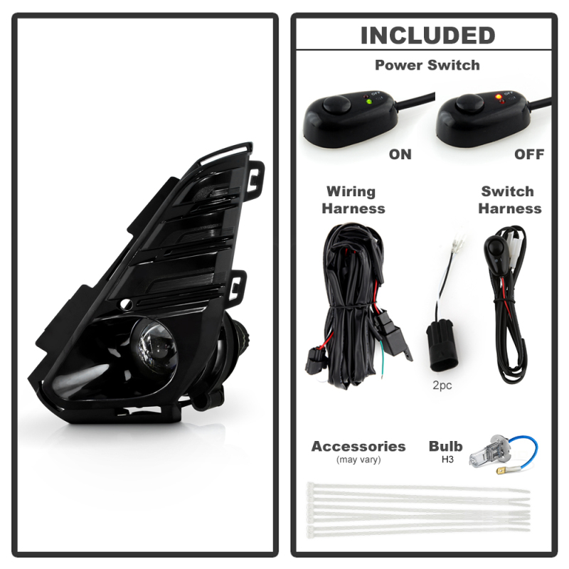 GMC Terrain Fog Lights - SPYDER - OEM LED - Clear - `18-`21