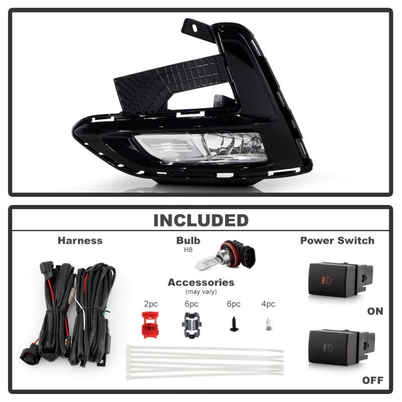 Nissan Sentra Fog Lights - SPYDER - OEM Style - Clear - `20-`22