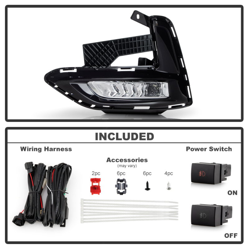 Nissan Sentra Fog Lights - SPYDER - OEM LED - Clear - `20-`22