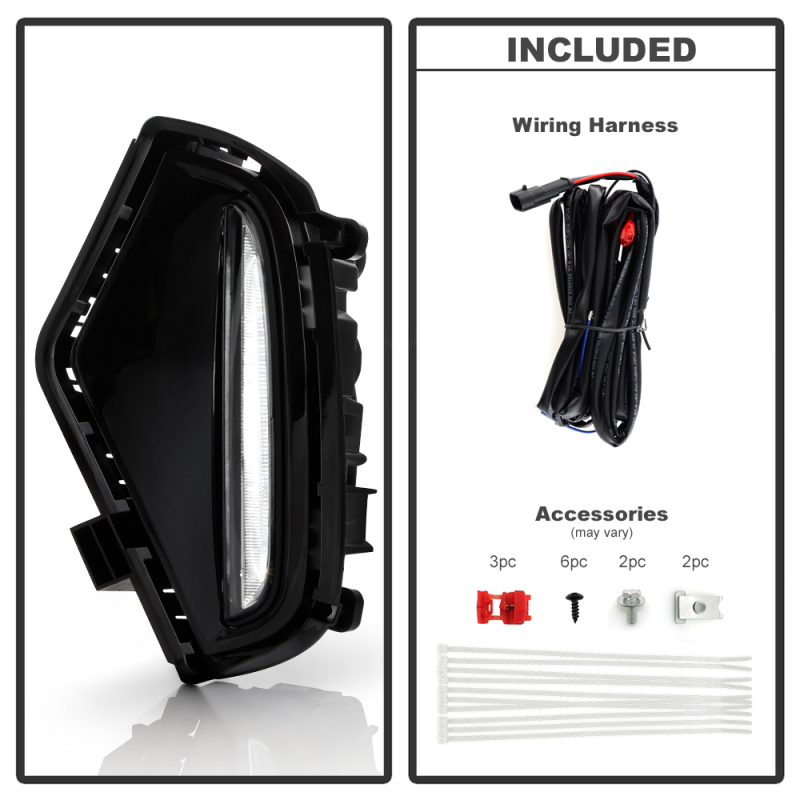 Toyota RAV4 Fog Lights - SPYDER - Full LED w/ Switch - Clear - `19-`21