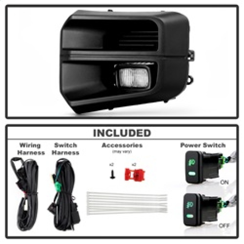 Toyota Tacoma TRD Fog Lights - SPYDER - LED - Clear - `16-`23