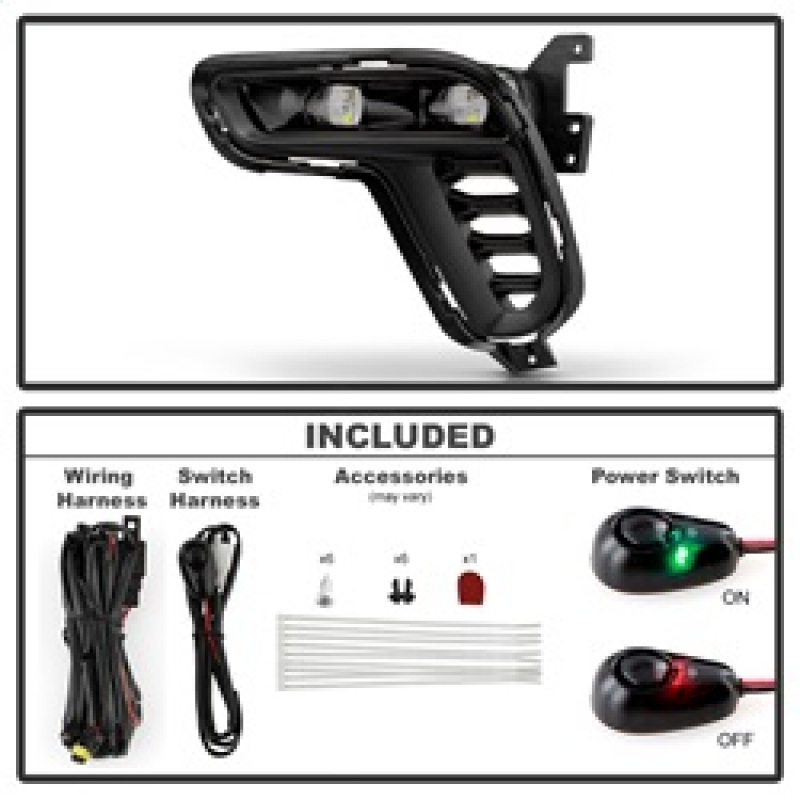 Dodge Durango Fog Lights - SPYDER - OEM Style LED w/Switch - `21-`24