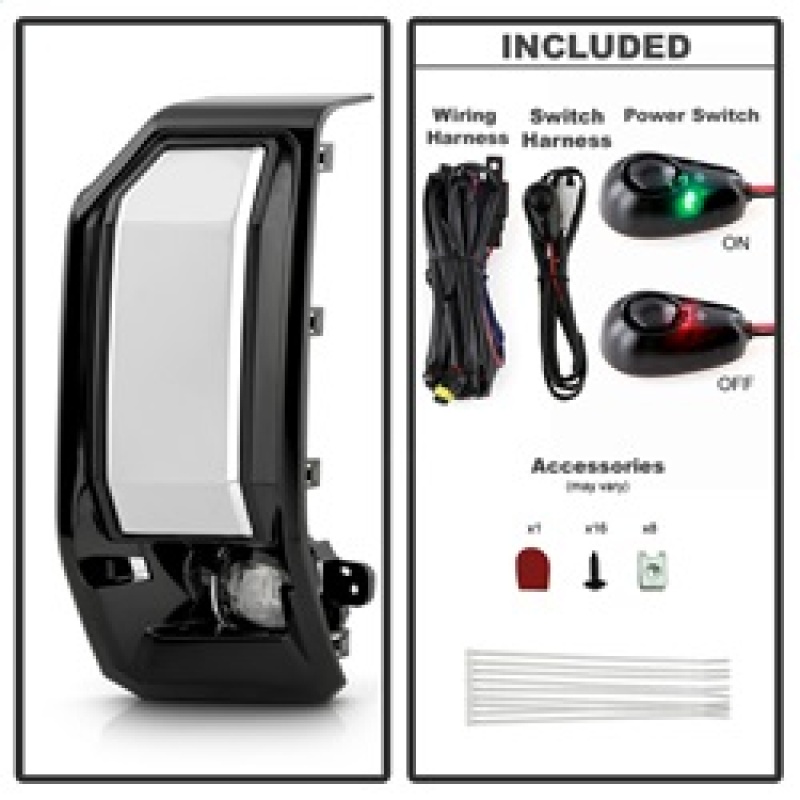 GMC Sierra 3500HD Fog Light Assembly - SPYDER - OEM Full LED w/ Switch - Clear - `24-`25