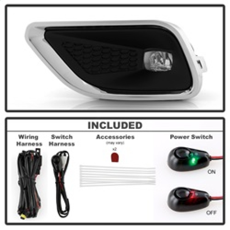 Jeep Cherokee Fog Lights - SPYDER - OEM LED w/ Switch - Clear - `19-`23