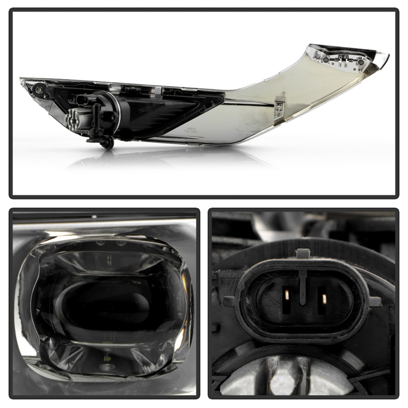 Mitsubishi Outlander Fog Lights - SPYDER - LED w/ Switch - Clear - `22-`24