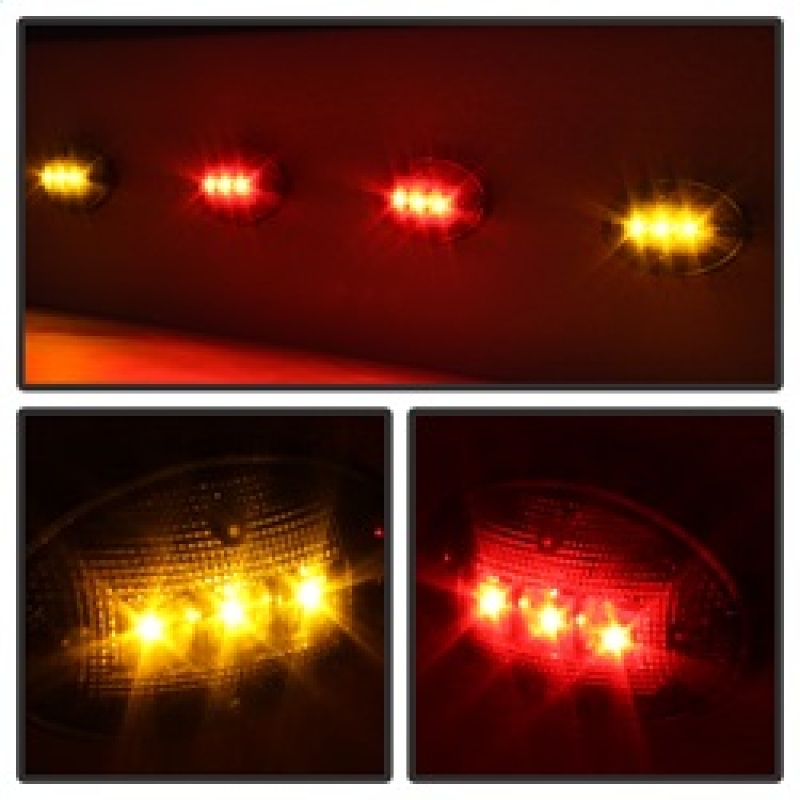 Ford Superduty F550 Fender Lights - SPYDER - xTune LED Side Fender Lights - Smoke - `99-`10