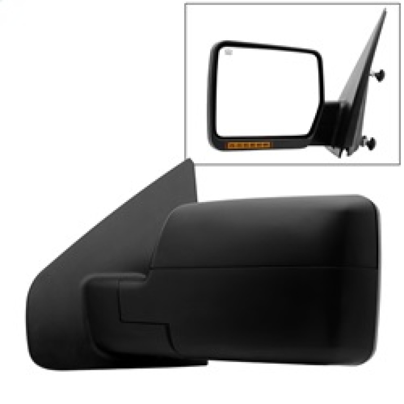 Ford F-150 Side Mirror - Left - SPYDER - xTune + Power Heated + Amber LED Signal + OE - `04-`06