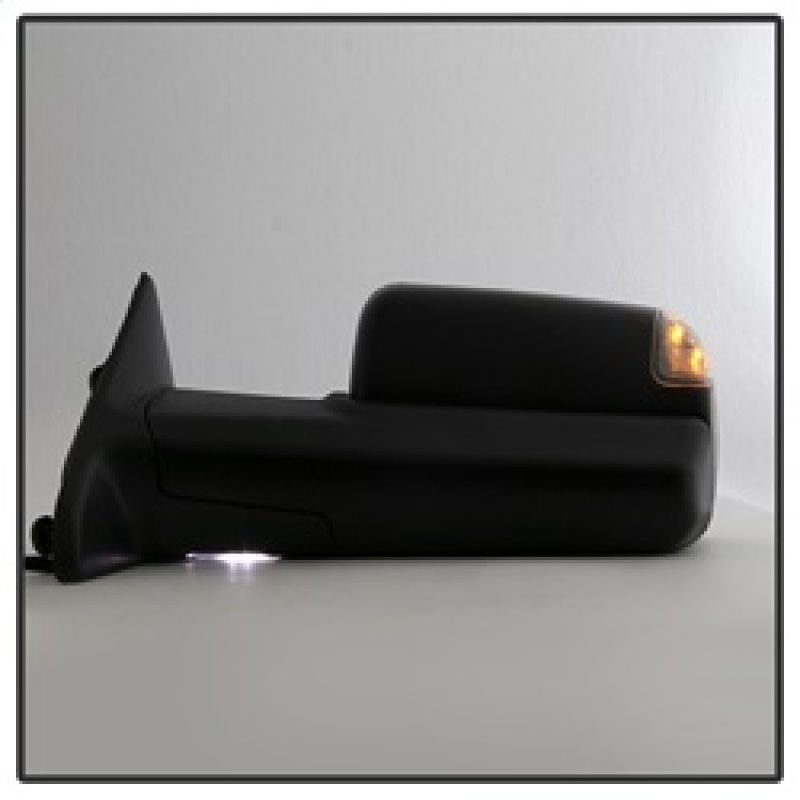 Dodge Ram 1500 Side Mirror - Left - SPYDER - Manual Extendable, Power Heated Adjustable, LED Turn Signal - Black - 2009