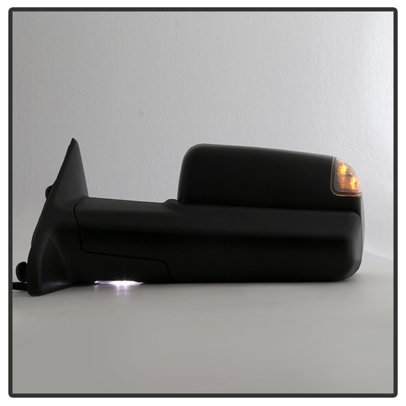 Ram 1500 Side Mirror - Left - SPYDER - Manual Extendable, Power Heated Adjustable, LED Turn Signal - Black - `10-`12