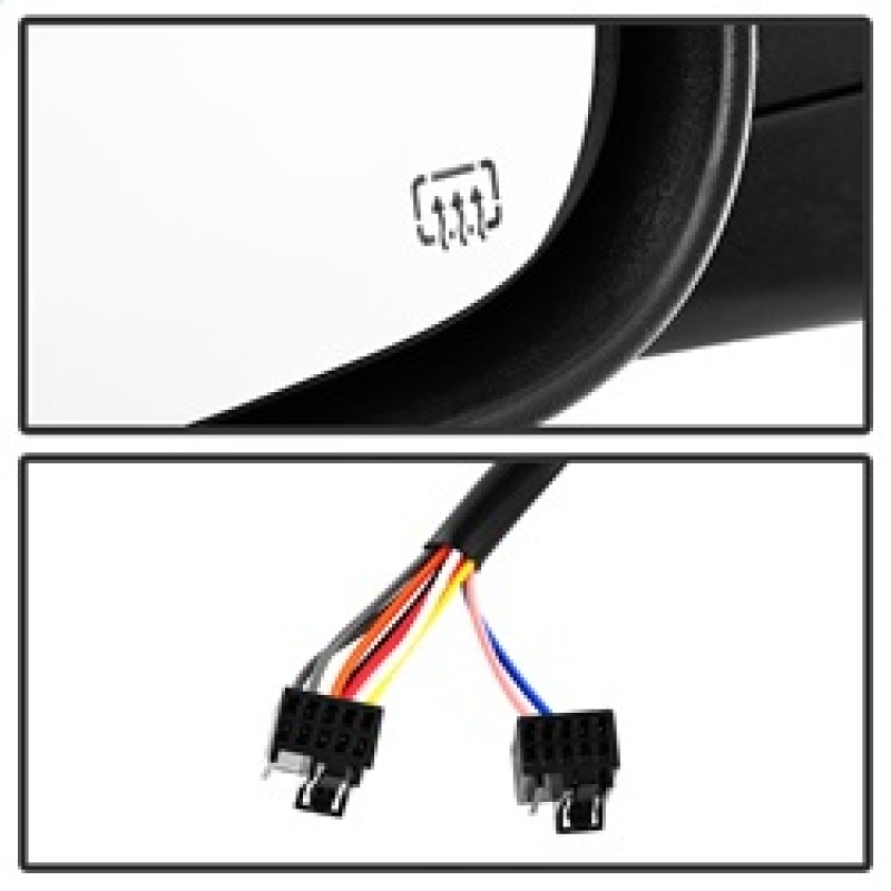 Ram 1500 Side Mirror - Left - SPYDER - Manual Extendable, Power Heated Adjustable, LED Turn Signal - Black - `10-`12