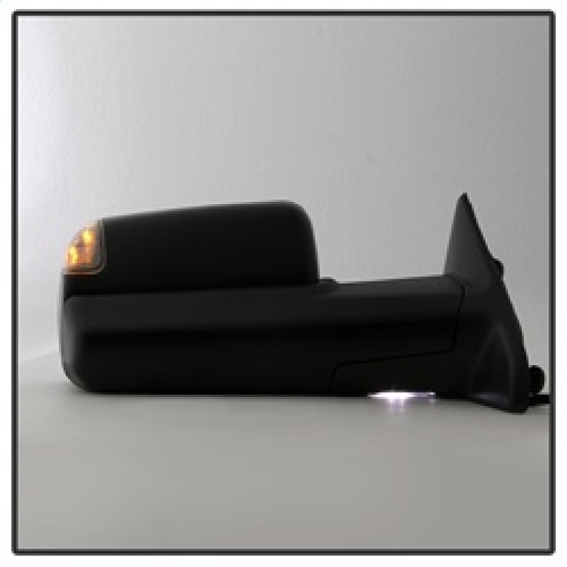 Dodge Ram 1500 Side Mirror - Right - SPYDER - Manual Extendable, Power Heated/Adjustable, LED Turn Signal - Black - `09-`10