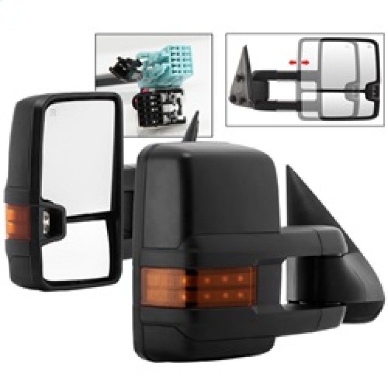 Chevrolet Silverado Mirror Set - Left And Right - SPYDER - G2 Heated Amber LED Signal Telescoping - `03-`06