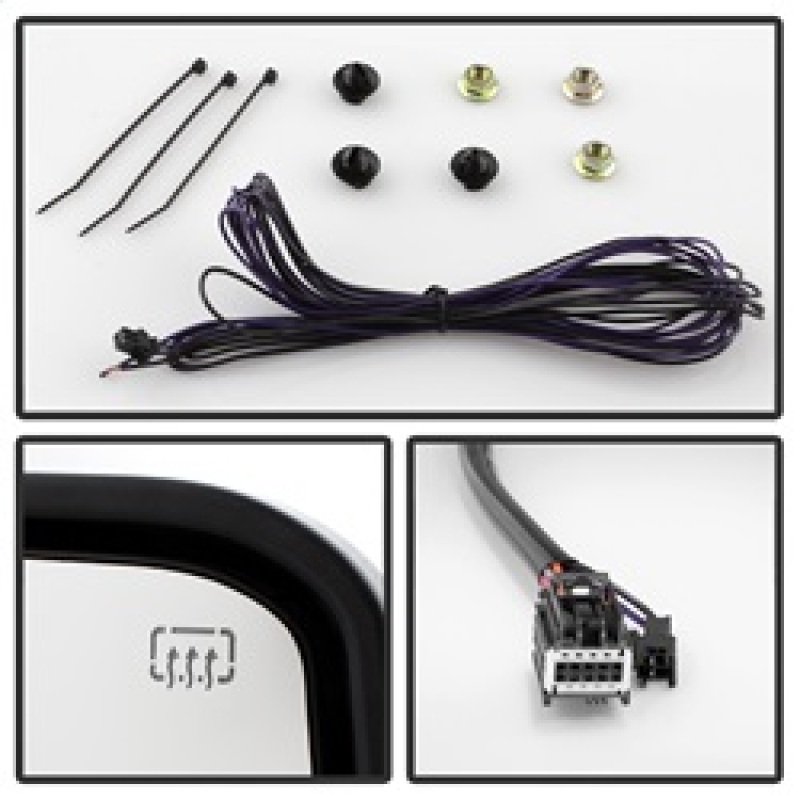 Chevrolet Silverado Side Mirrors - SPYDER - G3 Power Heated Amber LED Signal - Chrome - `07-`13