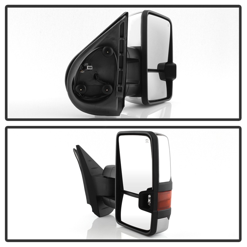 Chevrolet Silverado Side Mirrors - SPYDER - G3 Power Heated Amber LED Signal - Chrome - `07-`13