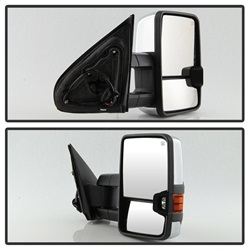 Chevrolet Silverado Side Mirrors - SPYDER - Heated Amber LED Signal G3 Power Telescoping - Chrome - `14-`16