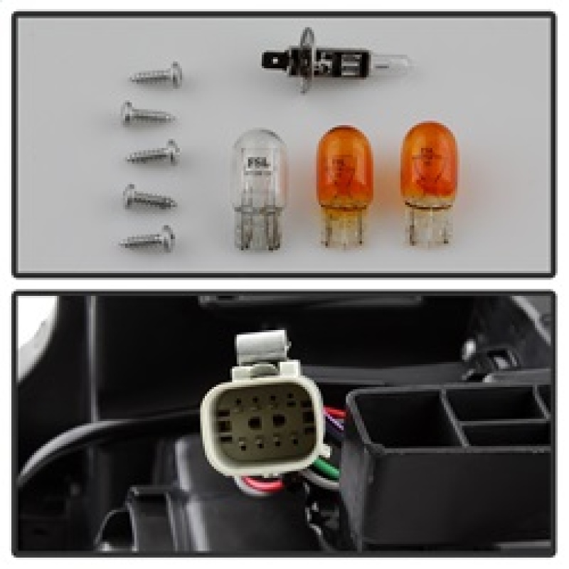 Chevrolet Malibu Headlights - Right - SPYDER - OE Style Projector - Halogen - `13-`15