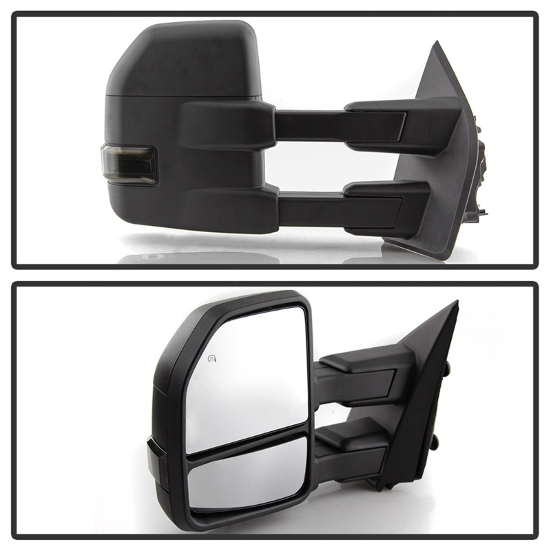 Ford F-150 Side Mirrors - SPYDER - Heated LED Telescoping - Smoke - `15-`17