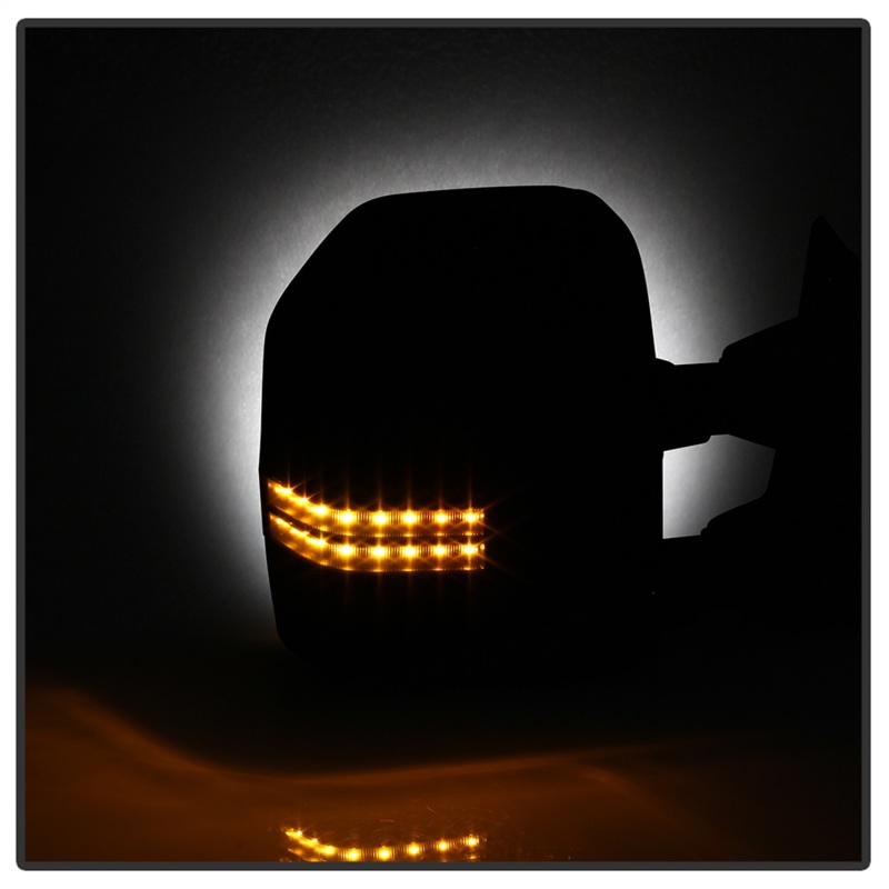 Ford F-250 SD Side Mirror Set - SPYDER - Heated Adjustable LED Signal - Smoke - `08-`15