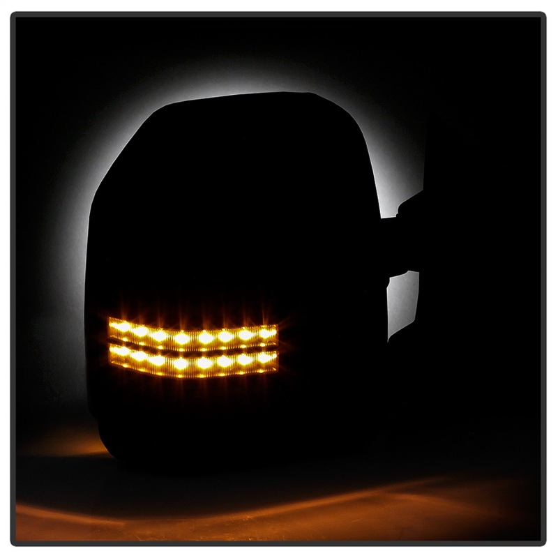 Ford SuperDuty Side Mirrors - SPYDER - Heated LED Telescoping - Smoke - `99-`07