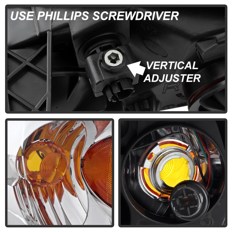 Chevrolet Malibu Headlights - Passenger Side - SPYDER - OEM - `04-`08