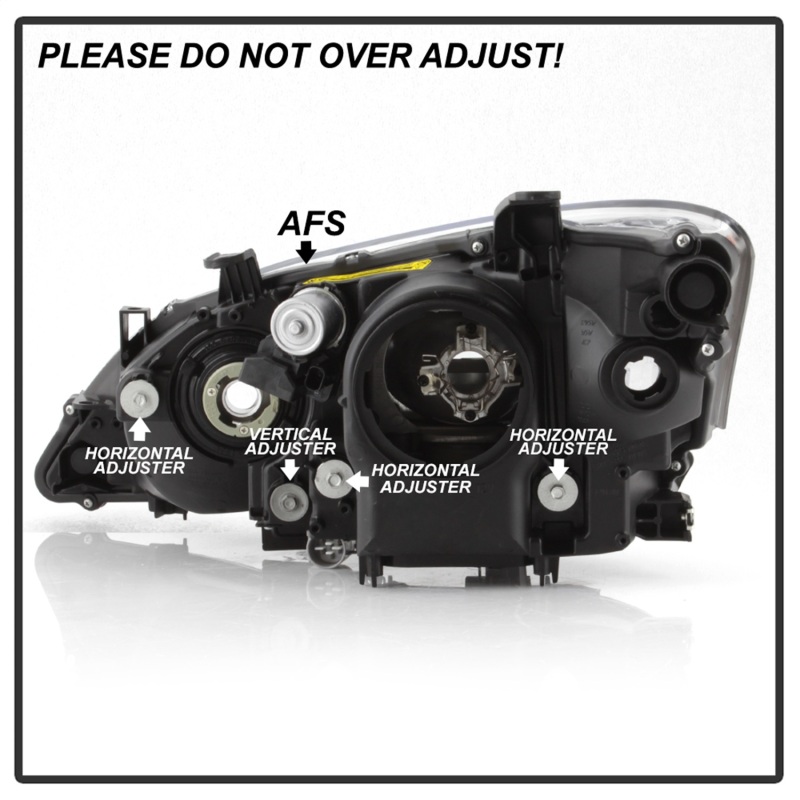 Lexus ES350 Headlights - Passenger Side - SPYDER - HID/AFS - `10-`12