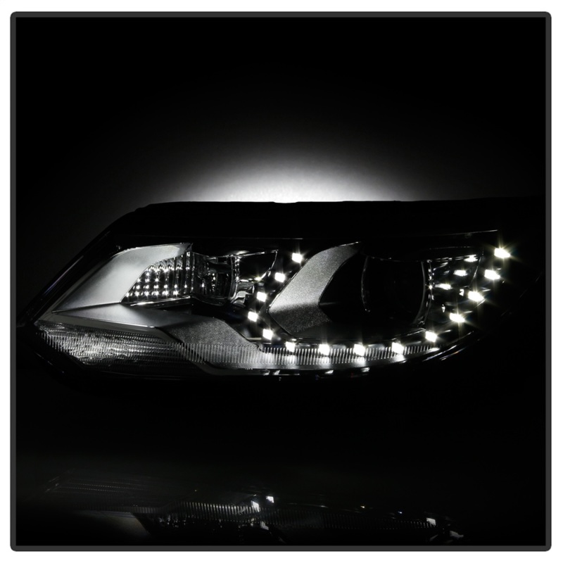 Volkswagen Tiguan Headlights - SPYDER - DRL LED Projector - Chrome - `12-`17