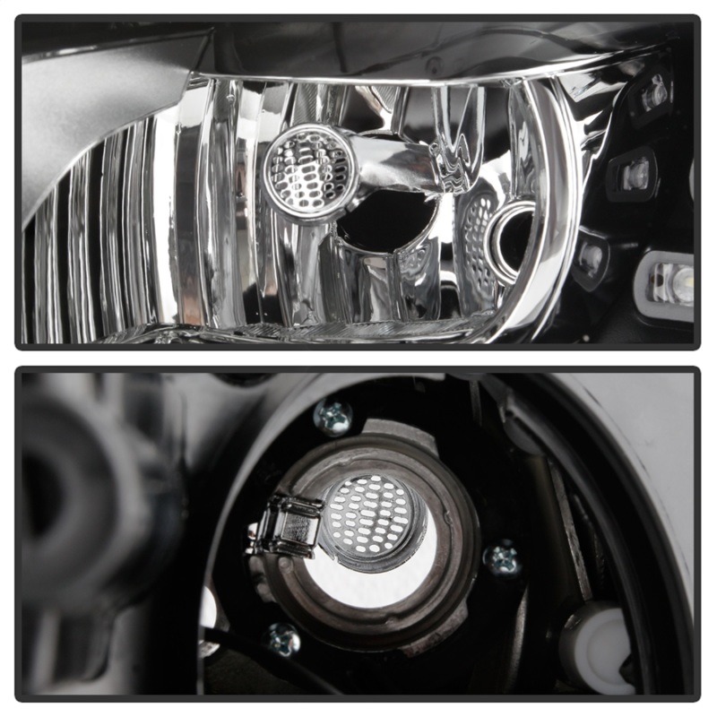 Volkswagen Tiguan Headlights - SPYDER - DRL LED Projector - Chrome - `12-`17
