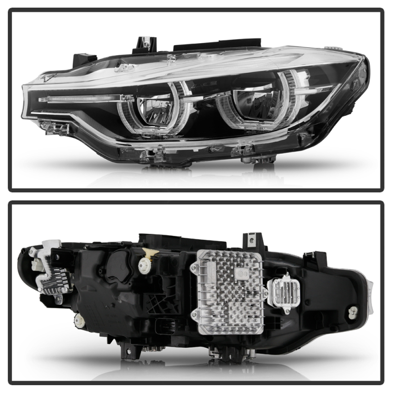 BMW 3 Series Headlights - SPYDER - LED Projector - Chrome - `12-`27