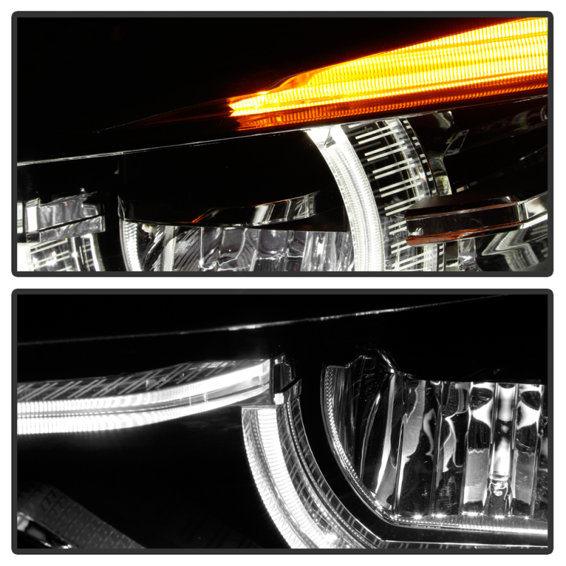 BMW 3 Series Headlights - SPYDER - LED Projector - Chrome - `12-`27