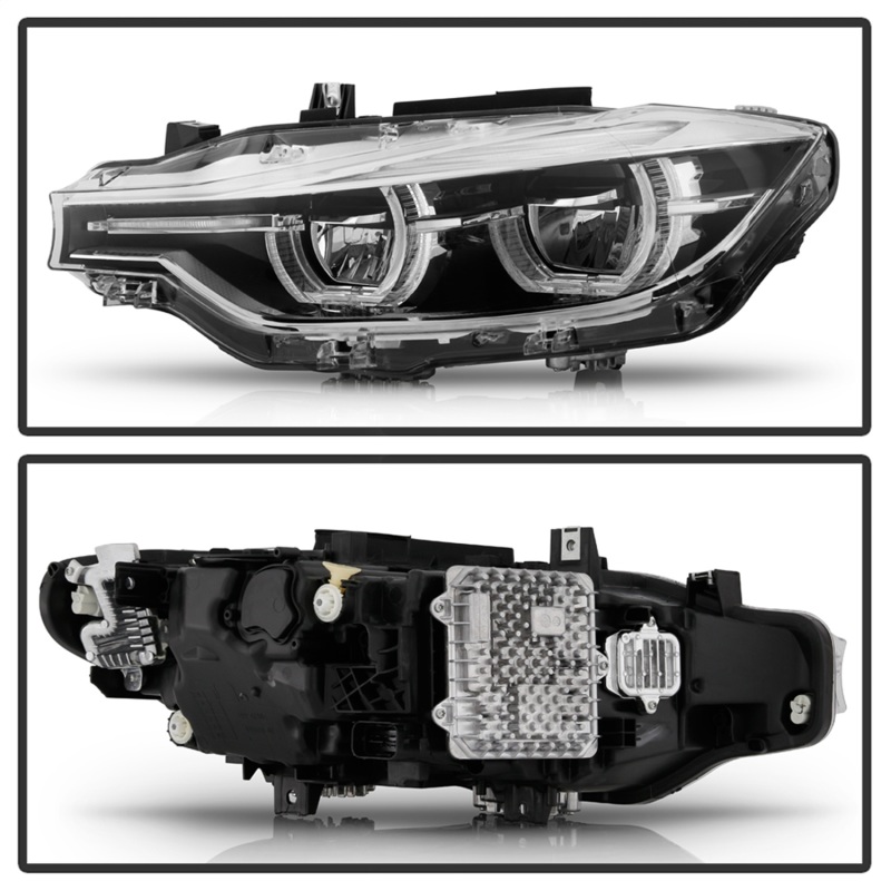 BMW 3 Series Headlights - SPYDER - LED Projector - Chrome - `12-`27