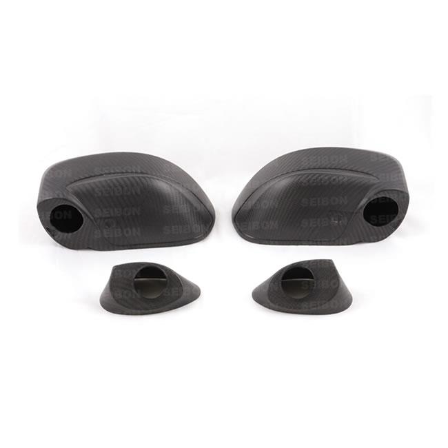 Nissan GTR Mirror Covers - Seibon - OEM Carbon Fiber - Carbon Fiber - `09-`10