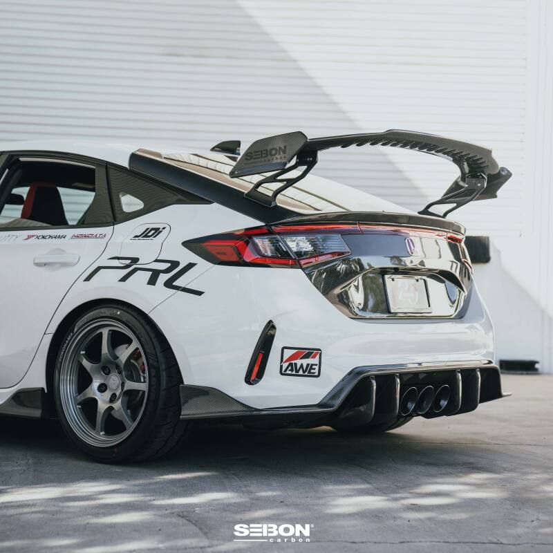 Honda Civic Type R Rear Diffusers - Seibon - MB-Style - Carbon Fiber - `23-`27