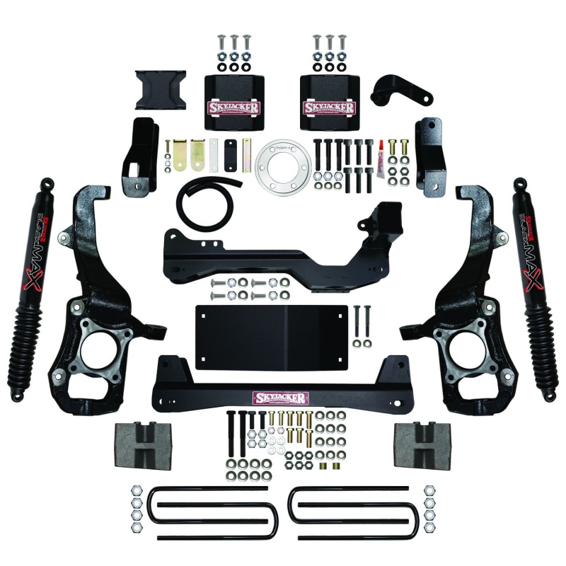 Ford F150 Suspension Lift Kit - Front + Rear - Skyjacker - 6in KT 21 Black Max Shocks - 2021