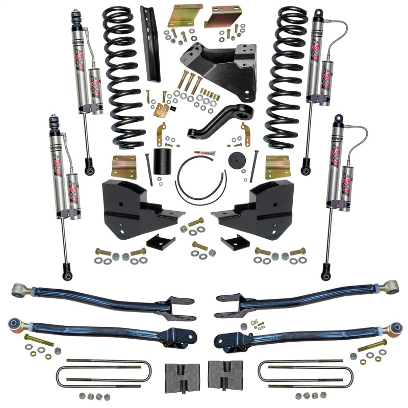 Ford F-250 Suspension Lift Kit - Skyjacker - 6 in. Lift Kit with 4-Link Conversion, ADX 2.0 Remote Reservoir Shocks, Adjustable Flex Links, Softride Technology, IFP Technology - 2023+